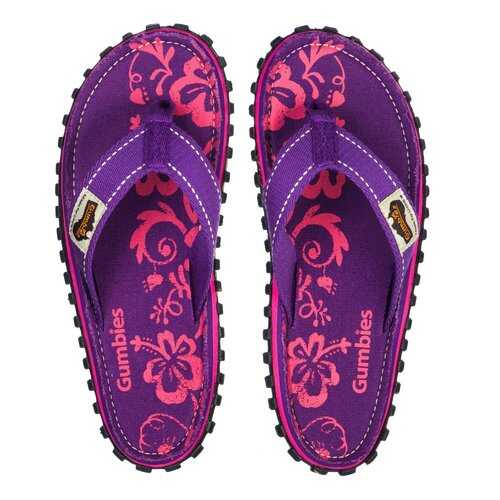 Шлепанцы женские Gumbies Islander Canvas Purple Hibiscus 2020 (41) в Центро
